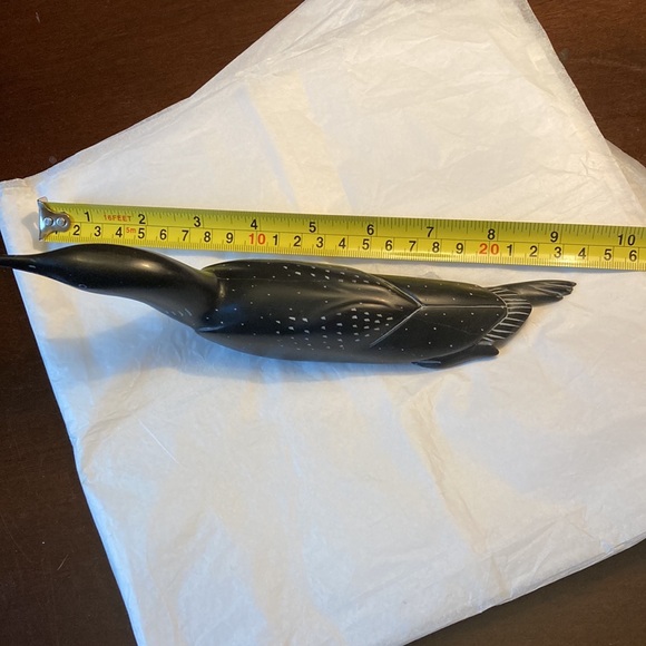 Loon Soapstone hand carved Inuit Art Sculpture - Picture 8 of 10